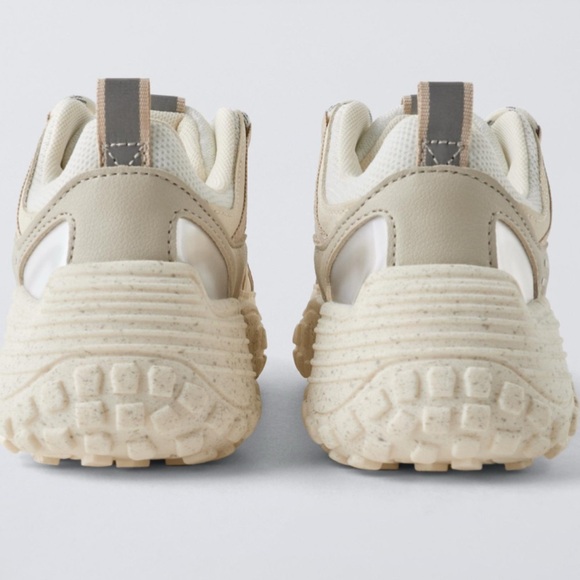Zara Beige and Gray Athletic Sneakers - Picture 2 of 9